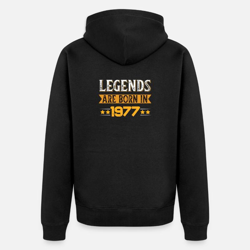 1977er Retro Gewinner Design - Unisex Premium Bio Zip Hoodie - Schwarz