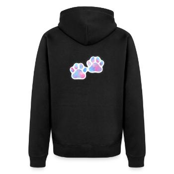 Galaxie des pattes de chien - Veste à capuche bio Premium Unisexe - noir - Dos - Nico (187cm)