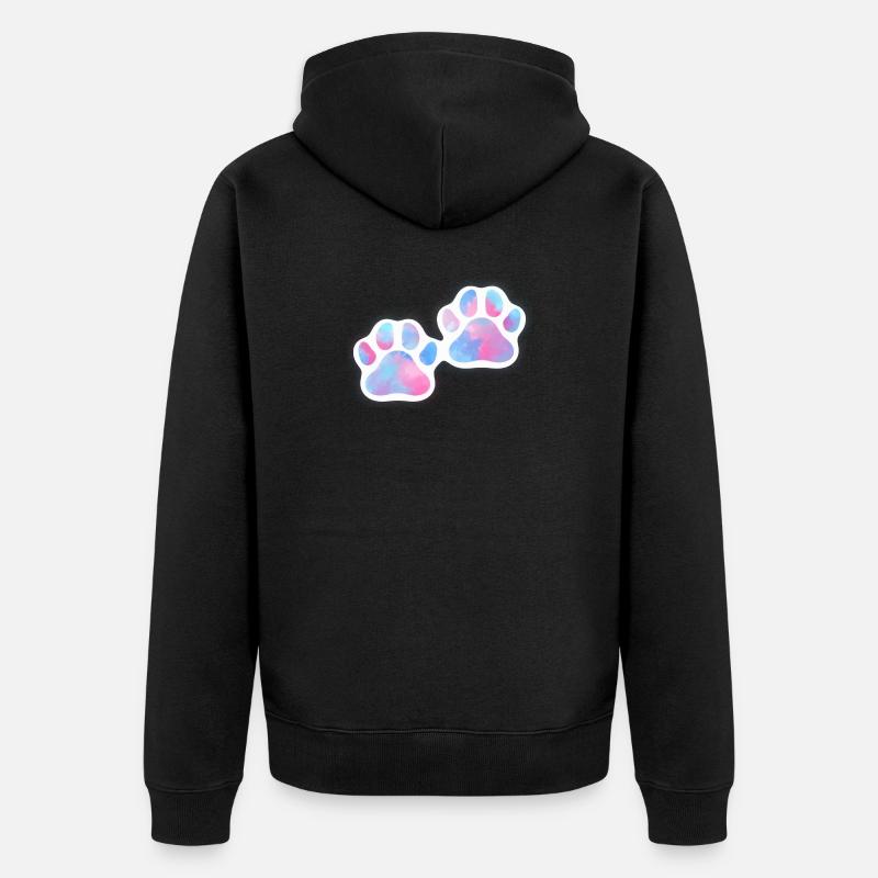 Galaxie des pattes de chien - Veste à capuche bio Premium Unisexe - noir