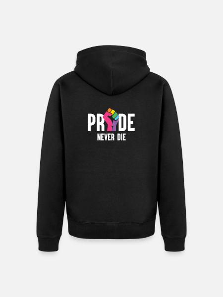 Pride Month LGBT - Pride Never Die - Unisex Premium Bio Zip Hoodie - Schwarz