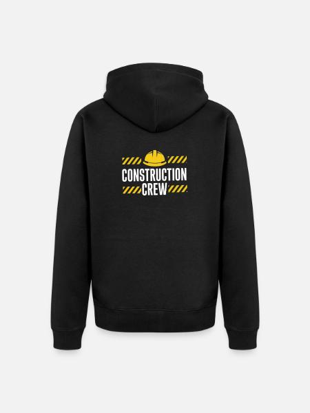 Construction Crew Safety Design - Unisex Premium Organic Zip Hoodie - black