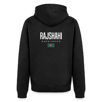 Rajshahi Bangladesh - Veste à capuche bio Premium Unisexe - noir - Dos - Nico (187cm)