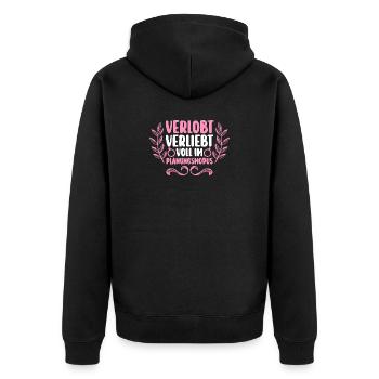 Bachelor Party Team Bride Hen Party - Unisex Premium Organic Zip Hoodie - black - Back - Nico (187cm)