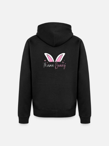 Werdende Mutter Ostern Gender Reveal - Unisex Premium Bio Zip Hoodie - Schwarz