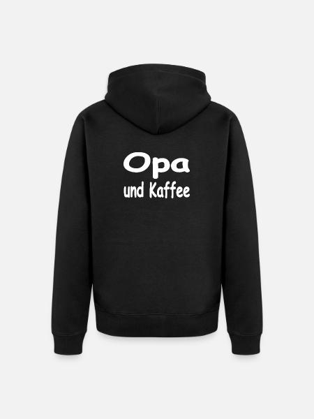 Opa - Unisex Premium Bio Zip Hoodie - Schwarz
