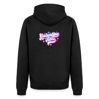 Galentine Vibes Süße Match-Girls-Gruppenparty - Unisex Premium Bio Zip Hoodie - Schwarz - Hinten - Nico (187cm)