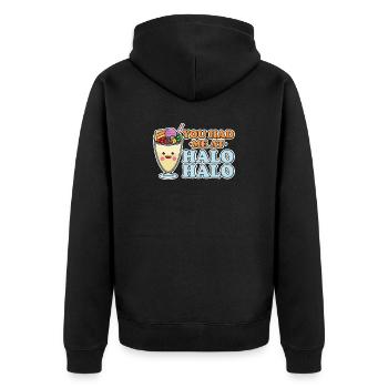 You Had Me At Halo Halo Filipino Dessert Graphic - Unisex Premium Bio Zip Hoodie - Schwarz - Hinten - Nico (187cm)