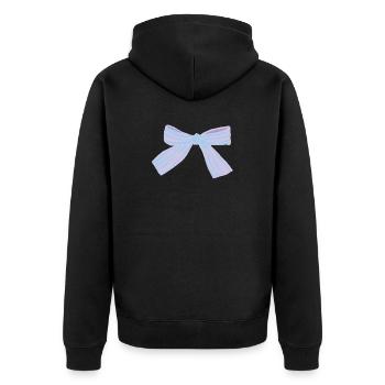 Nœud pastel Bleu-Violet - Veste à capuche bio Premium Unisexe - noir - Dos - Nico (187cm)