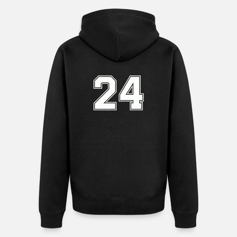 24 - Veste à capuche bio Premium Unisexe - noir