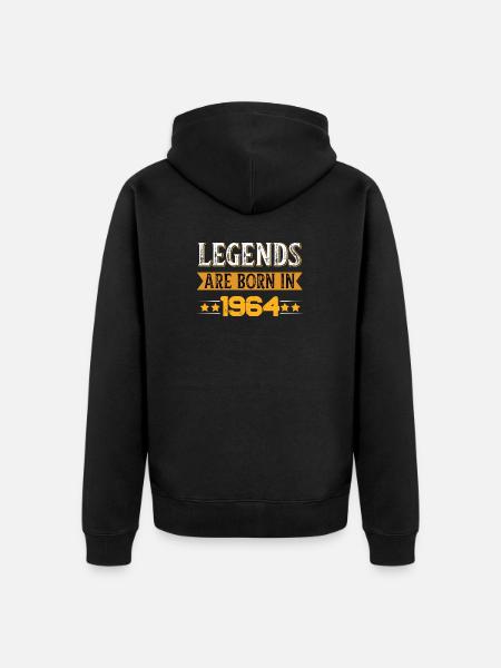 Birthday born in 1964 - Unisex Premium Bio Zip Hoodie - Schwarz