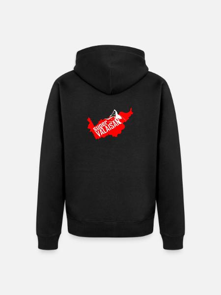 Super Valaisan des Alpes - Veste à capuche bio Premium Unisexe - noir