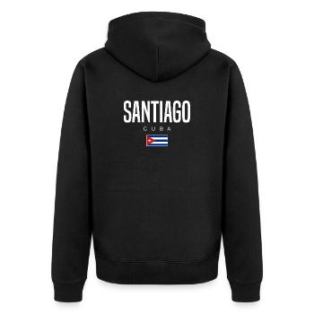 Santiago Cuba Cubains - Veste à capuche bio Premium Unisexe - noir - Dos - Nico (187cm)