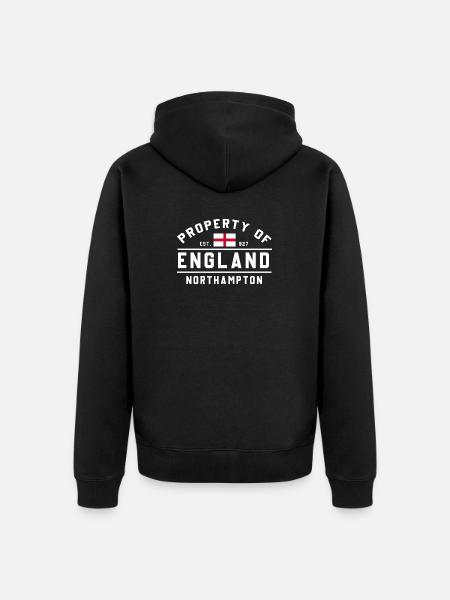 Eigentum von England Northampton - Unisex Premium Bio Zip Hoodie - Schwarz