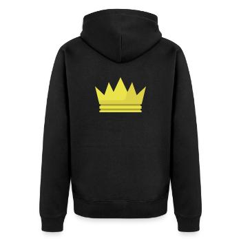 Couronne - Veste à capuche bio Premium Unisexe - noir - Dos - Nico (187cm)