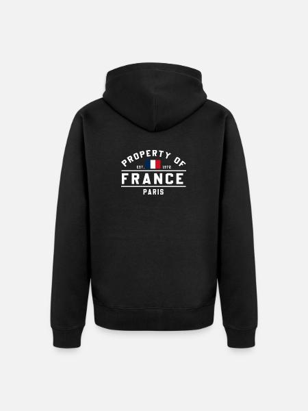 French Property Paris Art - Unisex Premium Organic Zip Hoodie - black
