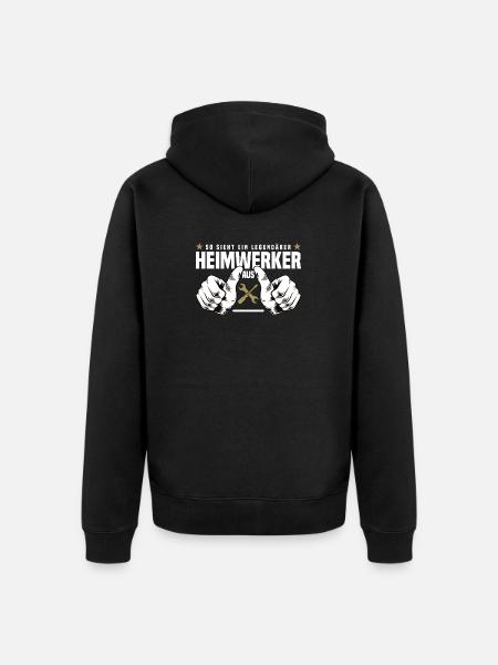 Heimwerker - Unisex Premium Bio Zip Hoodie - Schwarz