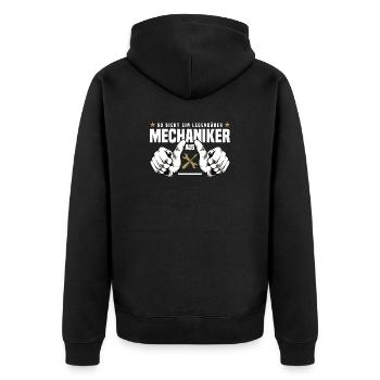 mécanicien - Veste à capuche bio Premium Unisexe - noir - Dos - Nico (187cm)