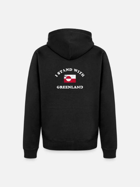 I stand by Greenland - Unisex Premium Organic Zip Hoodie - black