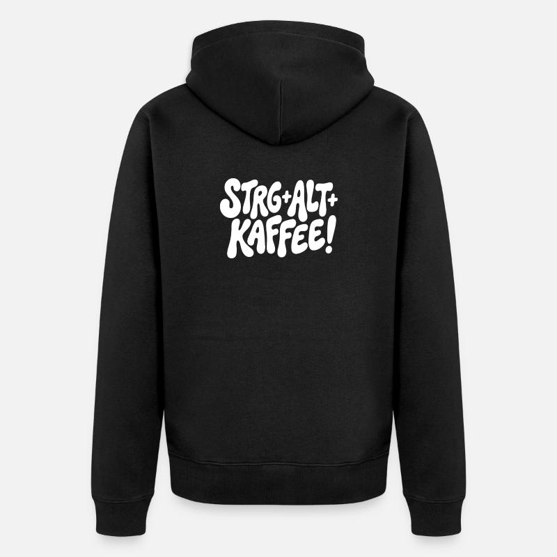 Ctrl Alt Coffee Design - Veste à capuche bio Premium Unisexe - noir