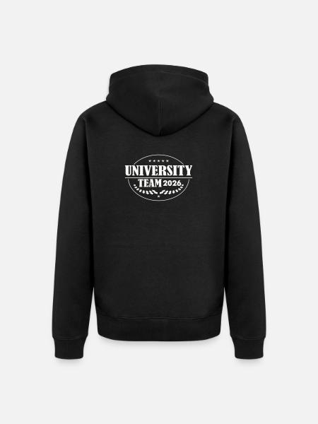 University Team 2026 Emblem - Unisex Premium Organic Zip Hoodie - black