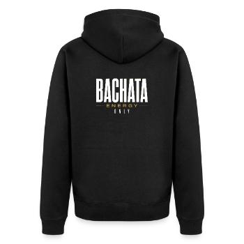 Bachata Energy Only | Premium design - Unisex Premium Organic Zip Hoodie - black - Back - Nico (187cm)