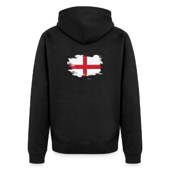 Drapeau anglais – Conception moderne de la croix de Saint-Georges - Veste à capuche bio Premium Unisexe - noir - Dos - Nico (187cm)