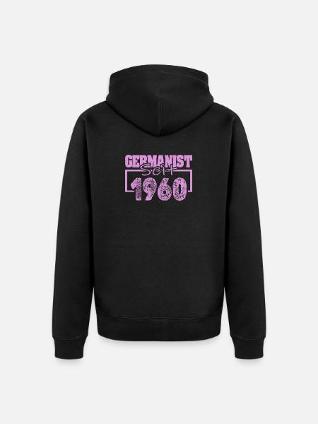 1960 - Unisex Premium Bio Zip Hoodie - Schwarz
