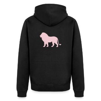 Pastel Lion Silhouette - Veste à capuche bio Premium Unisexe - noir - Dos - Nico (187cm)