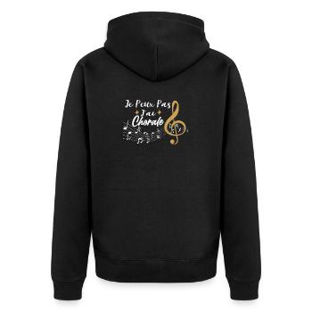 J'Peux Pas J'Ai Chorale Cadeau Chanteur De Choeur - Veste à capuche bio Premium Unisexe - noir - Dos - Nico (187cm)