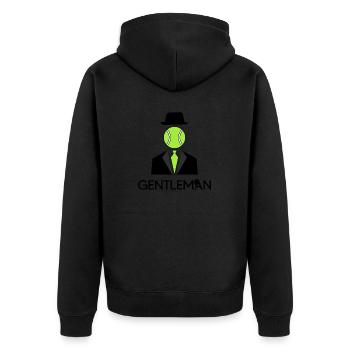 Tennis Match Balle Raquette de Tennis « Tennis Gentleman » - Veste à capuche bio Premium Unisexe - noir - Dos - Nico (187cm)