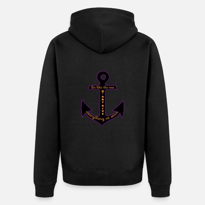 D'ont give everything at once - Veste à capuche bio Premium Unisexe - noir