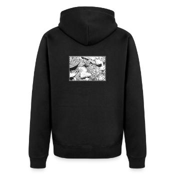 Les coquillages - Veste à capuche bio Premium Unisexe - noir - Dos - Nico (187cm)
