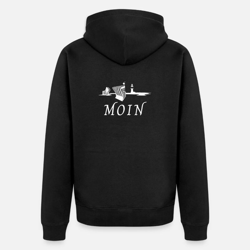 Moin - Unisex Premium Bio Zip Hoodie - Schwarz