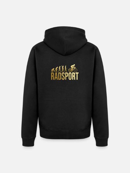 Evolution Radsport - Unisex Premium Bio Zip Hoodie - Schwarz
