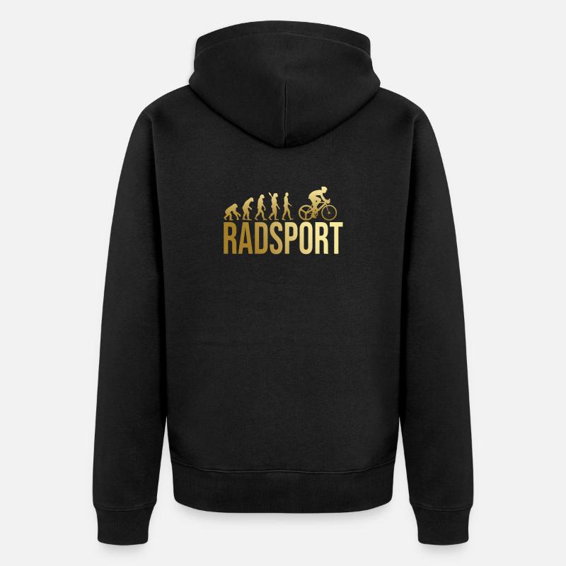 Evolution Radsport - Unisex Premium Bio Zip Hoodie - Schwarz