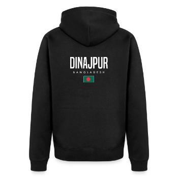 Dinajpur Bangladesh - Veste à capuche bio Premium Unisexe - noir - Dos - Nico (187cm)