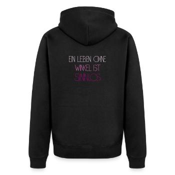 Math Nerd Students University Professor Mathematics - Unisex Premium Organic Zip Hoodie - black - Back - Nico (187cm)