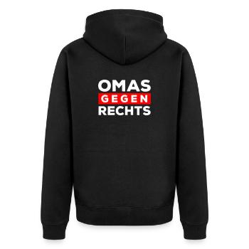 Les mamies contre la droite - Veste à capuche bio Premium Unisexe - noir - Dos - Nico (187cm)