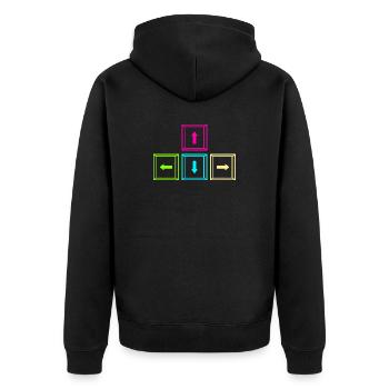Gaming Computer Gamer Gaming Gamer - Unisex Premium Organic Zip Hoodie - black - Back - Nico (187cm)