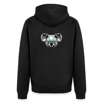 Koala Bear Australia Koala Bear Cute Koala Bears - Unisex Premium Organic Zip Hoodie - black - Back - Nico (187cm)