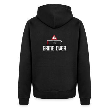 Gaming Gamer Video Games Controllers Gaming Gamers - Unisex Premium Organic Zip Hoodie - black - Back - Nico (187cm)