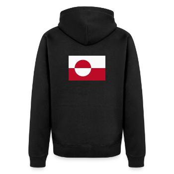 Drapeau du Groenland - Drapeau groenlandais - Veste à capuche bio Premium Unisexe - noir - Dos - Nico (187cm)