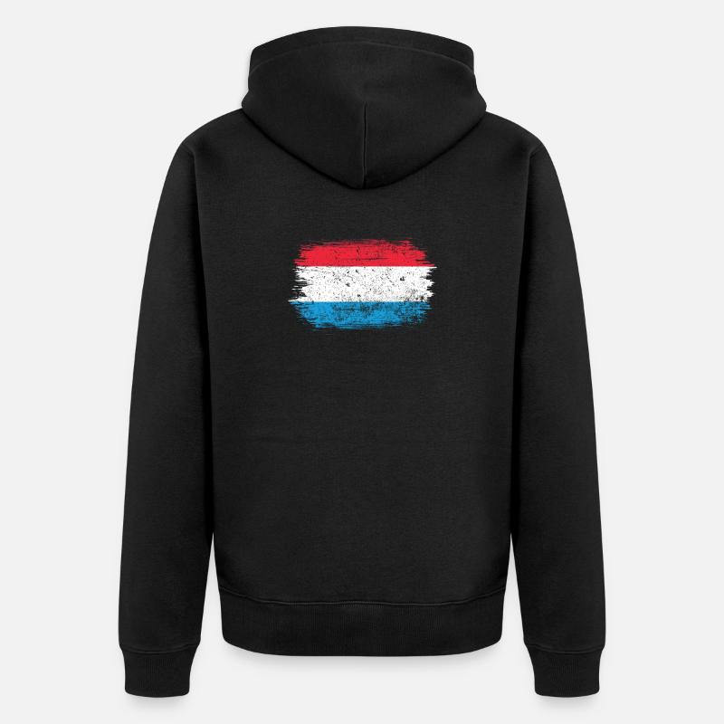 Coup de pinceau Drapeau néerlandais - Veste à capuche bio Premium Unisexe - noir
