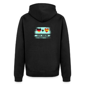 L’Espagne et l’Allemagne font preuve de génie à 100% - Veste à capuche bio Premium Unisexe - noir - Dos - Nico (187cm)