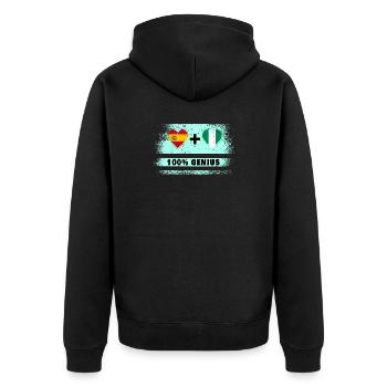L’Espagne et le Nigeria font preuve de génie à 100% - Veste à capuche bio Premium Unisexe - noir - Dos - Nico (187cm)