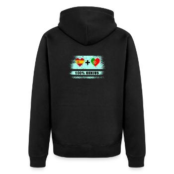 Espagne et Portugal 100% drapeau génie - Veste à capuche bio Premium Unisexe - noir - Dos - Nico (187cm)