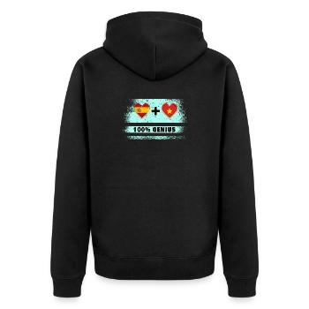 Espagne et Vietnam 100% drapeau génie - Veste à capuche bio Premium Unisexe - noir - Dos - Nico (187cm)