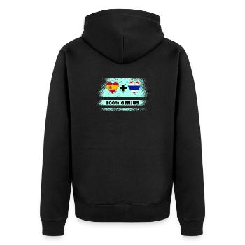 L’Espagne et la Thaïlande drasent 100% génie - Veste à capuche bio Premium Unisexe - noir - Dos - Nico (187cm)
