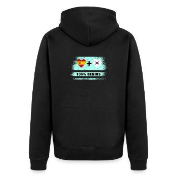 L’Espagne et la Corée du Sud 100% drapeau génie - Veste à capuche bio Premium Unisexe - noir - Dos - Nico (187cm)