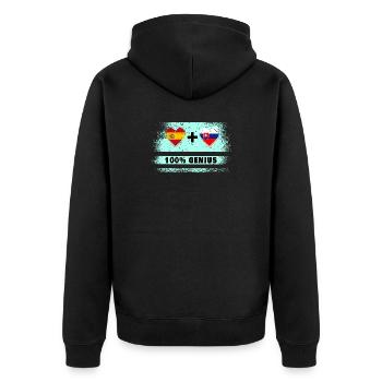 L’Espagne et la Slovaquie font 100% de génie - Veste à capuche bio Premium Unisexe - noir - Dos - Nico (187cm)